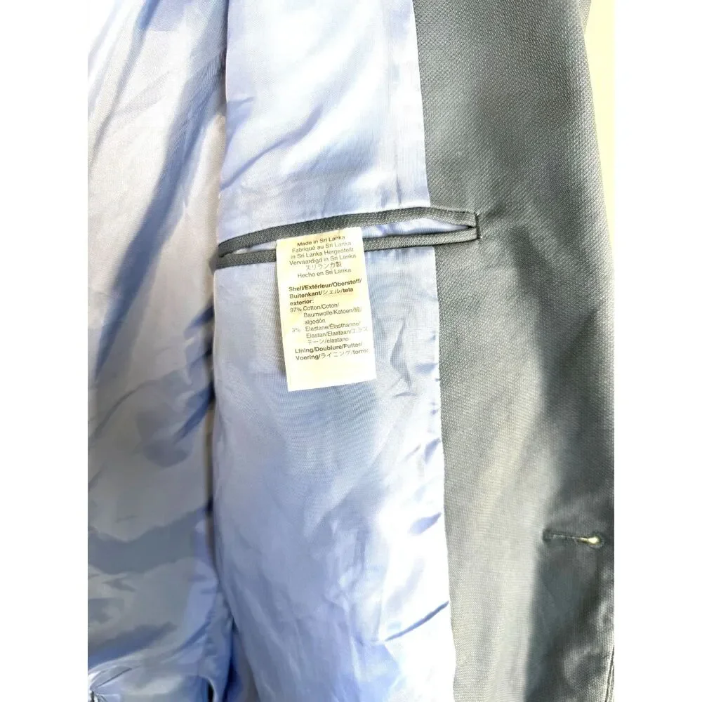 J. Crew Factory Thompson Blazer Sport Coat Blue Cotton Blend Men's 42R
